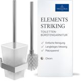 Villeroy & Boch Elements Toiletborstelset, Wandmontage, Gesatineerd Glas, Chroom