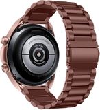 Strap-it Stalen schakel bandje 20mm - RVS bandje geschikt voor / Active / Active2 / Galaxy Watch - / Venu - SQ - Amazfit GTS / GTS 2 / Bip - Brons