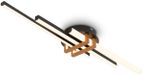 BRILONER - Led-plafondlamp met warm wit licht, hoekprofielen, woonkamer, slaapkamer, plafondlamp, 78,5 x 16 x 7,5 cm, zwart-hout