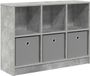 vidaXL Dressoir Beton Grijs 88,5 x 27,5 x 63,5 cm