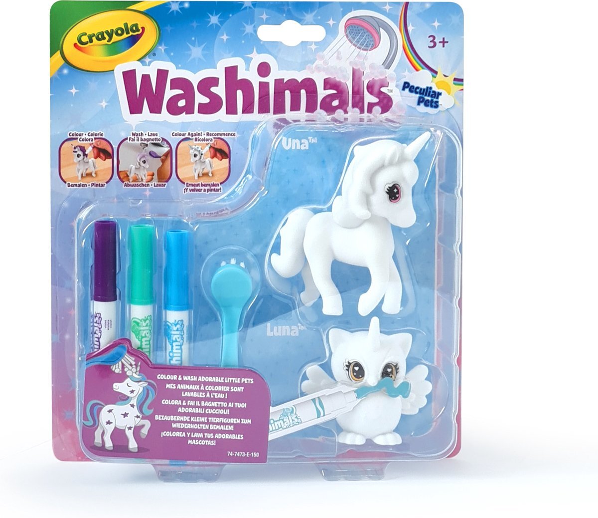 crayola Washimals Peculiar Pets - Navulset Eenhoorn en Uil