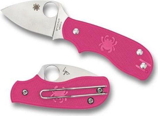 Spyderco Squeak Lightweight Pink Pocket Knife - N690Co Steel Blade