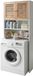 Merkloos Relaxdays Wasmachinekast - wit - 65x185,5x24 cm