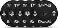 Taurus Bumper Plate Pro Black 15kg – Halterschijven 50mm – Krachttraining