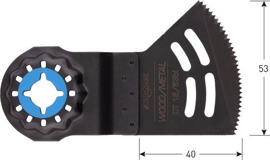 OT 18/53bi Starlock invalzaagblad Hout/Abras. 53x40