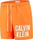 Calvin Klein Medium Drawstring Zwembroek Mannen - Oranje/Wit - Maat L