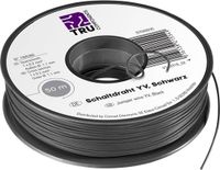 TRU COMPONENTS 1565380 Schakeldraad Yv 1 x 0.20 mm² Zwart 50 m
