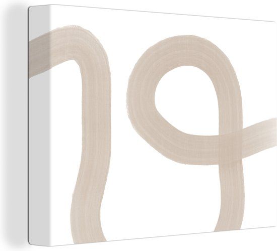 OneMillionCanvasses Canvas schilderij 160x120 cm Abstract Pastel Design - Muurdecoratie woonkamer/slaapkamer