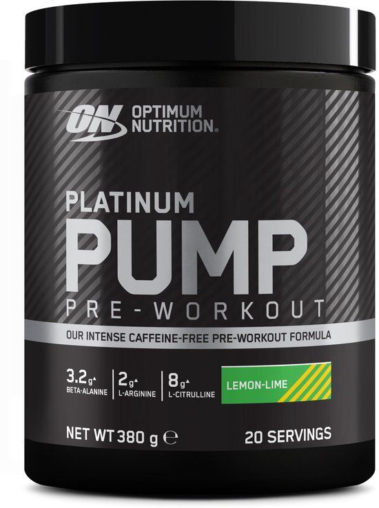 Optimum Nutrition Platinum Pump Pre Workout - Lemon Lime - 380 gram