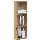 vidaXL - Badkamer - wandkast - Ambachtelijk - Eiken - 20 x 10 x 60,5 cm