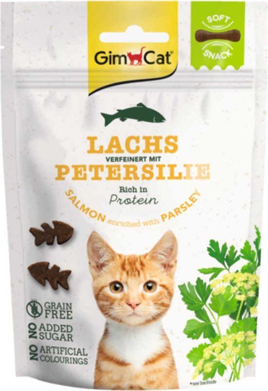 GimCat Kattensnack Soft Zalm - Peterselie 60 gr