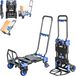 Chariot de transport et chariot pliable 2-en-1, pliable, 136 kg, roues pivotantes à 360°