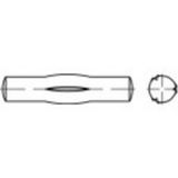 TOOLCRAFT 136462 Geleidepen met middenkerf (Ø x l) 5 mm x 40 mm Staal 100 stuk(s)