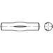 TOOLCRAFT 136462 Geleidepen met middenkerf (Ø x l) 5 mm x 40 mm Staal 100 stuk(s)
