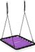 Relaxdays Nestschommel 77 x 103 cm voor kinderen en volwassenen, in hoogte verstelbaar, tot 100 kg, hangschommel, paars/zwart