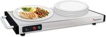 Plaque chauffante électrique 1100 watts - utilisable sans fil - 40x20 cm acier inoxydable