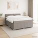 vidaXL Boxspringbed met matras met hoofdeinde Taupe 140 x 190 cm Stof