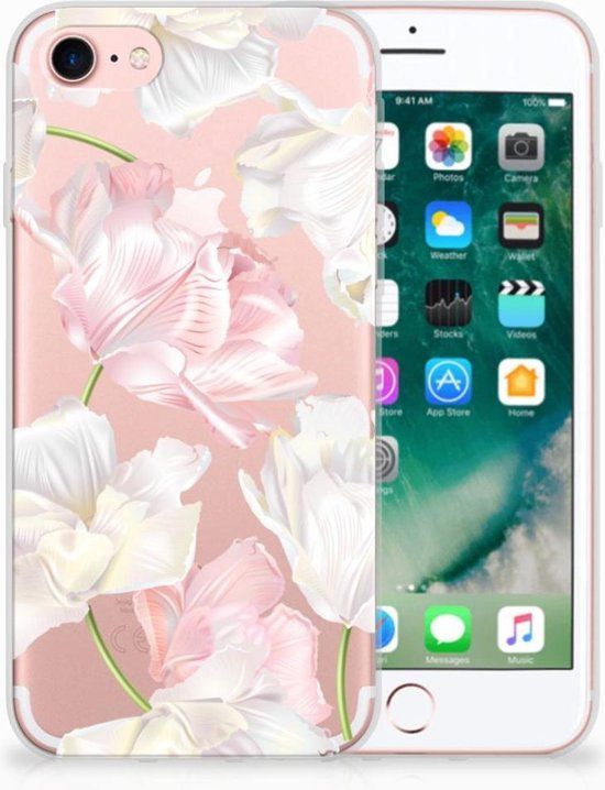 B2Ctelecom TPU Siliconen Hoesje - iPhone SE (2020/2022) / 7 / 8 - Lovely Flowers