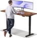 Desktronic HomePro Bureau assis-debout électrique réglable en hauteur, 180x80 cm Noyer massif/Noir