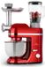 Klarstein Lucia Elegance robot multifonctionnel, mélangeur, batteur et accessoire hachoir à viande, 1300 W en 6 niveaux de puissance, fonction pulse, bol en acier inoxydable de 5 l / bol mélangeur en verre de 1,5 l, rouge