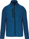 Kariban Heather herenvest met rits K9106 - Light Royal Blue Melange - XXL