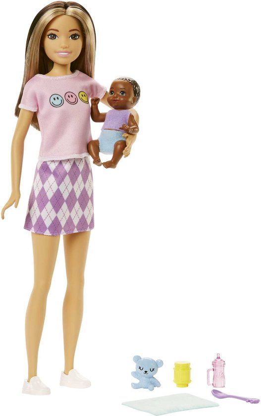 Barbie Skipper Babysitters Inc. Pop met Baby en Accessoires - HJY32