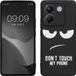 kwmobile hoesje geschikt voor Xiaomi Poco M7 pro 5G - Hoesje voor smartphone in wit / zwart - Backcover van TPU - Don't Touch My Phone design