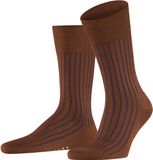 FALKE Shadow gedessineerd katoen sokken heren bruin - maat 43-44