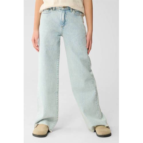 Shoeby high waist wide leg jeans light blue denim