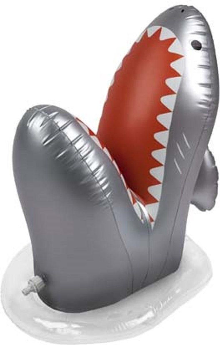 Sunnylife Sproeier Haaienaanval 60 X 40 X 70 Cm PVC Zilver - Rood/Zilver