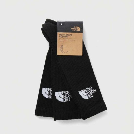 The North Face Multi Sport Cush Crew Sock 3P - Unisex - Shoe Size 39-42 - Black