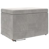 vidaXL - Kruk - Lichtgrijs - 61 x 41 x 40 cm - Velvet en Geengineerd Hout