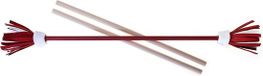 Acrobat Jongleerset Flower Stick Met Handstokken - Rood Schacht, Wit/Rood/Wit Bloem