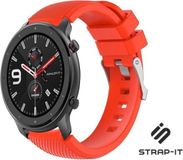 Strap-it Bracelet de montre connectée en silicone - Convient pour Xiaomi Amazfit GTR (47mm) - Rouge