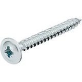 Häfele Vis de paroi arrière Hospa Ø 3,0 mm cruciforme PZ filetage complet zingué tête d'assiette, 35 mm