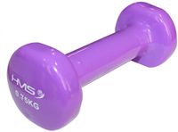 HMS Gietijzeren Dumbbell met Vinyl Coating - 0,75 kg - Paars