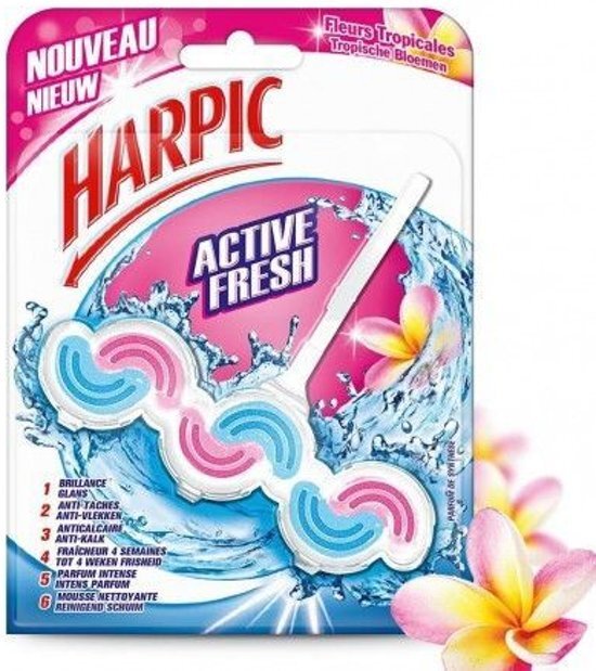 Harpic Active Fresh Toiletblok - Tropische Bloemen