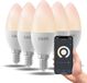 Calex Lampe LED intelligente - Ensemble de 5 pièces - E14 - Lampe bougie LED Wifi - Lumière blanc chaud