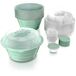 Arendo Meal Prep schalen, set van 10, 950 ml, boîtes de conservation, boîtes de rangement en plastique PP, couvercle transparent avec pot à sauce de 40 ml, adapté au micro-ondes, 10 pièces, vert menthe