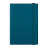 LEGAMI Agenda 2025 - Week op 2 pagina's - Verticaal - 12x18cm - Hardcover - Petrol Blauw