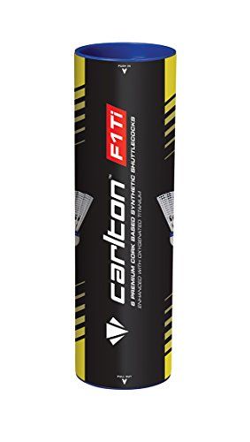 Carlton F1 Ti nylon badmintonshuttles, 6 stuks, wit