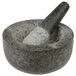 Jade Temple steenvijzel met stamper, in set, effectieve en eenvoudige vijzels, van massief graniet met een diameter van 15,5 cm en 8 cm hoogte