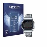 Savvies Screenprotector voor Casio iconic ABL-100WE-1A - Folie Beschermfolie transparant 6 Stuks