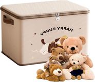 Boîte de rangement avec clé - Bac étanche - Organisation efficace - Conception empilable - 45 x 30 x 30 cm - Beige