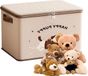 Boîte de rangement avec clé - Bac étanche - Organisation efficace - Conception empilable - 45 x 30 x 30 cm - Beige