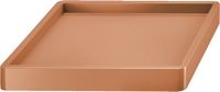 Prosperplast Plantenonderzetter - vierkant - bruin - 30 x 30 x 6 cm - kunststof - met wieltjes