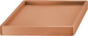 Prosperplast Plantenonderzetter - vierkant - bruin - 30 x 30 x 6 cm - kunststof - met wieltjes