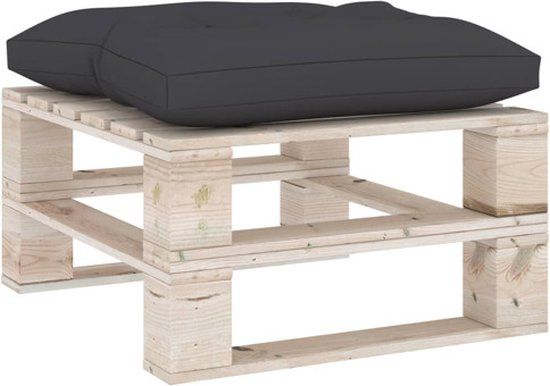 vidaXL Palletkussen 60x61,5x10 cm stof antracietkleurig