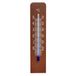 TFA Dostmann TFA Binnen Thermometer - analoog - walnoothout - naturel - 14 x 3 cm