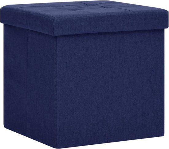 vidaXL Opbergkruk - Inklapbaar - Kunstlinnen - Blauw